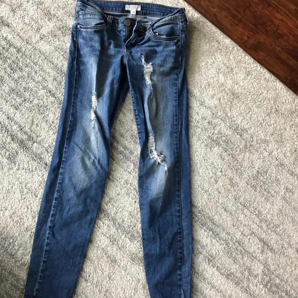 Sun & Shadow Low Rise Ripped Jeans Straight leg